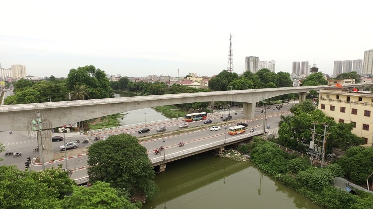 Nhue Bridge - Bridge construction